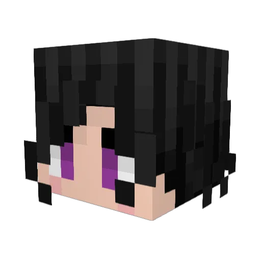 Kumyna Minecraft avatar head, 3D render