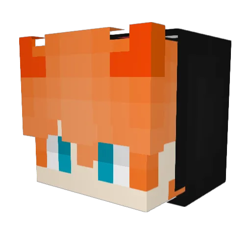 KumzYY Minecraft avatar head, 3D render