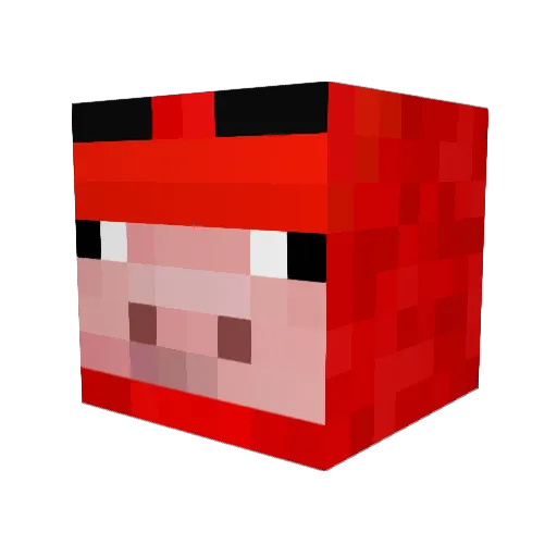 KunDamerPaaLager Minecraft avatar head, 3D render