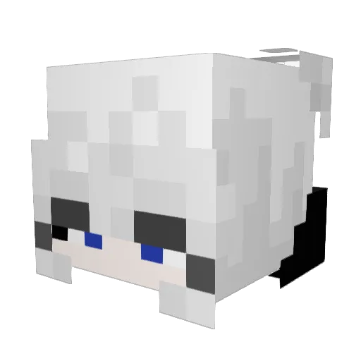 KunKind Minecraft avatar head, 3D render