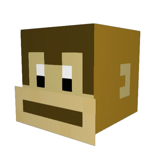 KunMiru Minecraft avatar head, 3D render