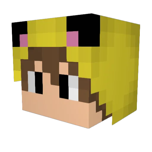 KunZ_VN Minecraft avatar head, 3D render