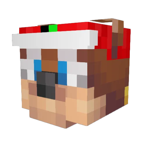 KunaiGaming25 Minecraft avatar head, 3D render