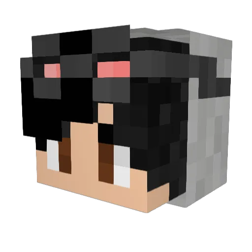 Kunaiox Minecraft avatar head, 3D render