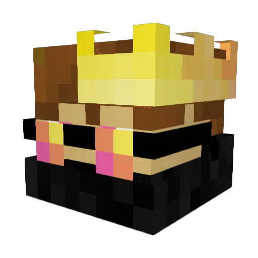 Kunbust Minecraft avatar head, 3D render