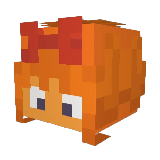 Kunduz_Aga Minecraft avatar head, 3D render