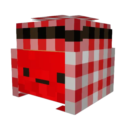 Kuneideru Minecraft avatar head, 3D render