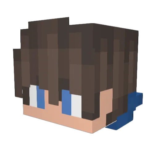 Kunexi Minecraft avatar head, 3D render