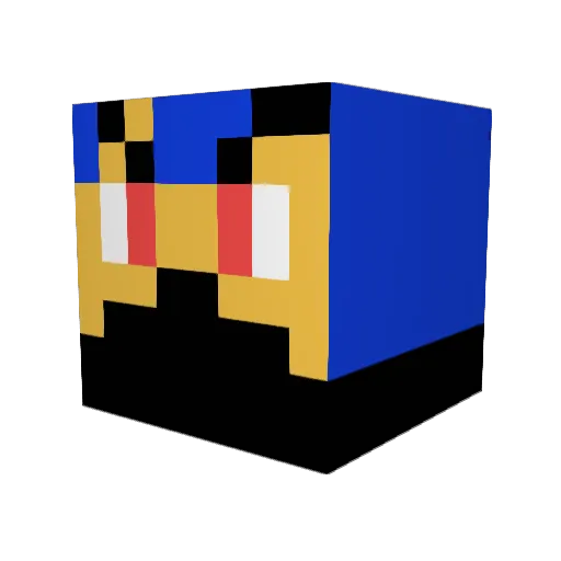 KungFuBrody Minecraft avatar head, 3D render