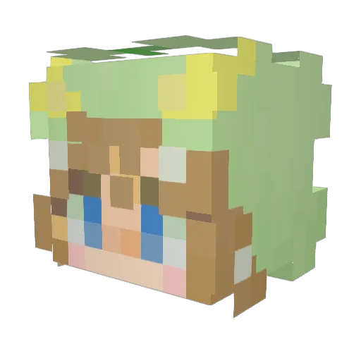 KungFuOwlett Minecraft avatar head, 3D render