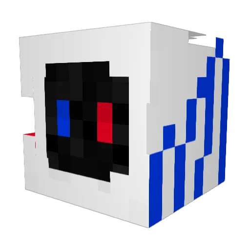 KungNie Minecraft avatar head, 3D render