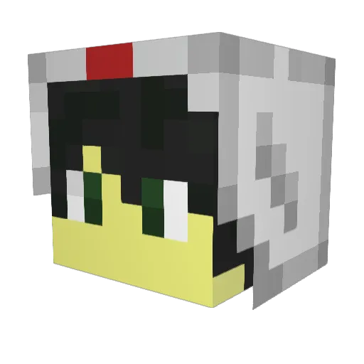 KungPao Minecraft avatar head, 3D render