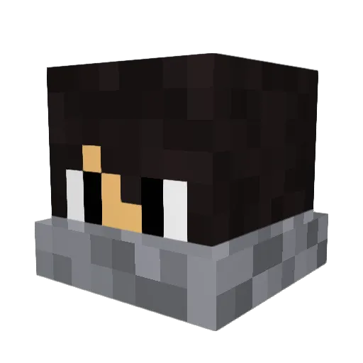 Kungfuferdinand Minecraft avatar head, 3D render