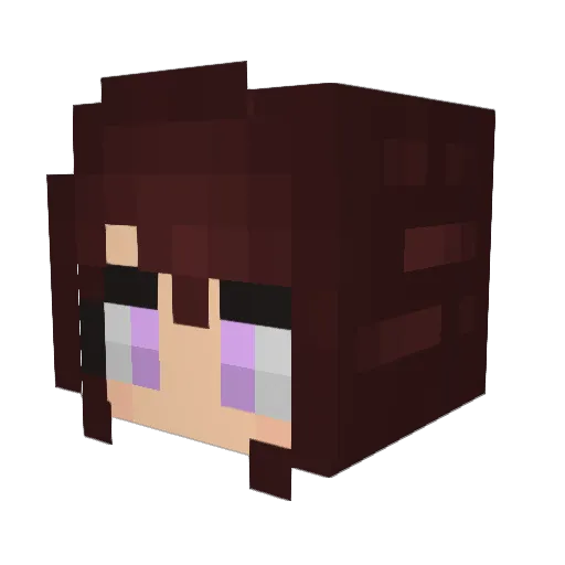 KuniShu Minecraft avatar head, 3D render