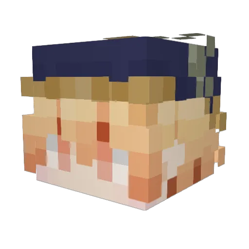 Kunicosmic Minecraft avatar head, 3D render