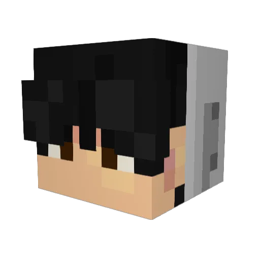 Kunimatsu Minecraft avatar head, 3D render