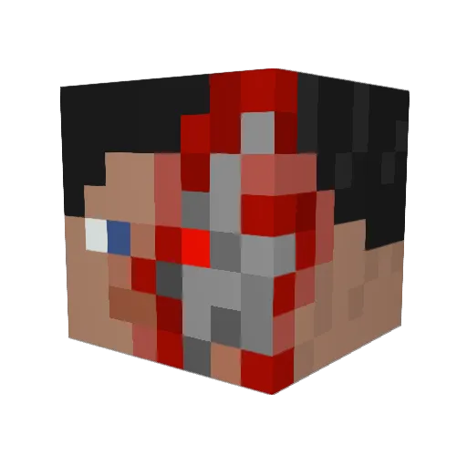 Kuningaspossu Minecraft avatar head, 3D render