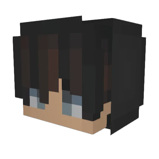Kuniru Minecraft avatar head, 3D render