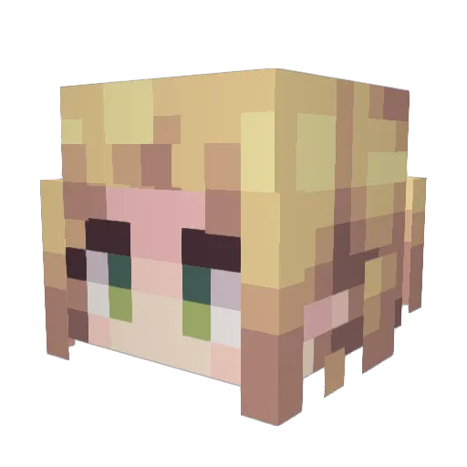 Kunken233 Minecraft avatar head, 3D render