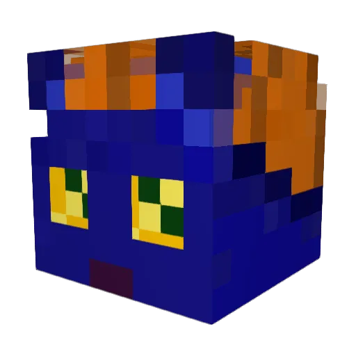 Kunky_HD Minecraft avatar head, 3D render
