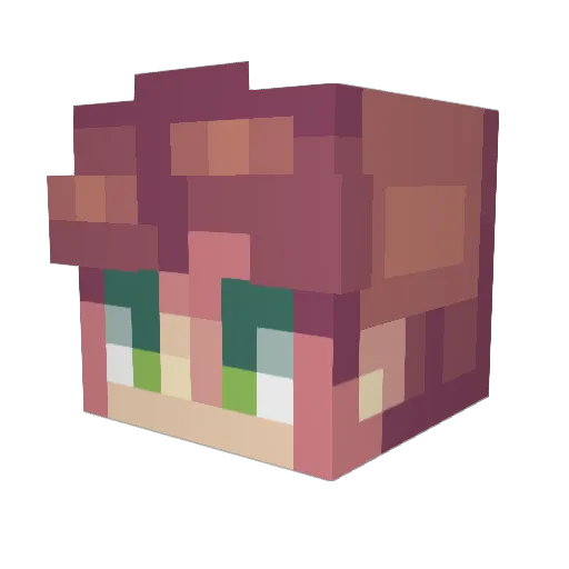 KunlaxFS Minecraft avatar head, 3D render