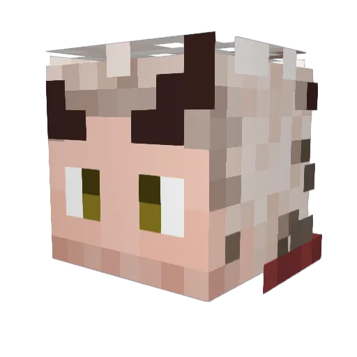 Kuno0w0 Minecraft avatar head, 3D render