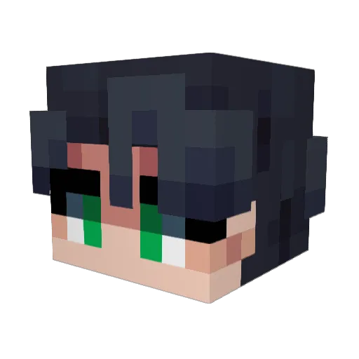 KunoSago Minecraft avatar head, 3D render