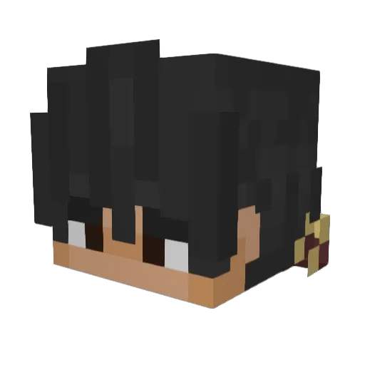 Kunokii Minecraft avatar head, 3D render