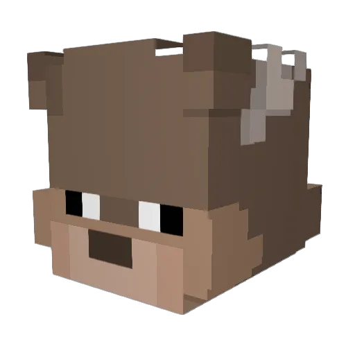 Kunosheru Minecraft avatar head, 3D render