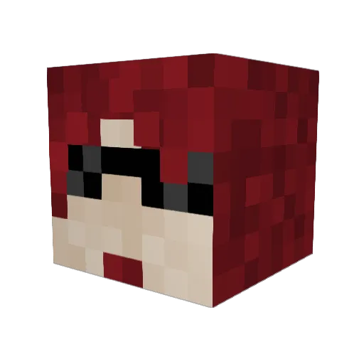 Kunrix Minecraft avatar head, 3D render