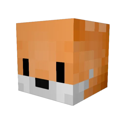 Kunsan Minecraft avatar head, 3D render