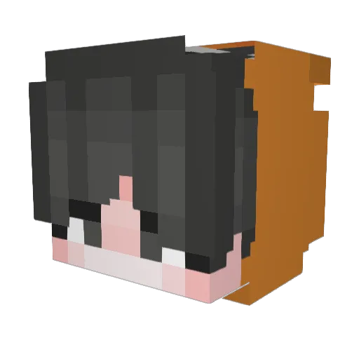 Kunssi Minecraft avatar head, 3D render