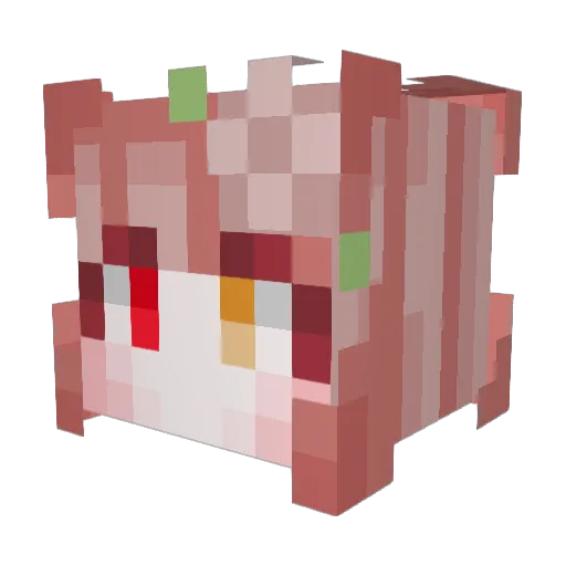 KunstgebildeFB Minecraft avatar head, 3D render