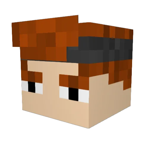 Kunyashish Minecraft avatar head, 3D render