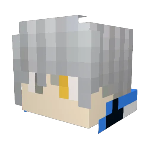 Kuo_David Minecraft avatar head, 3D render