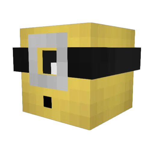 Kuo_Ru Minecraft avatar head, 3D render