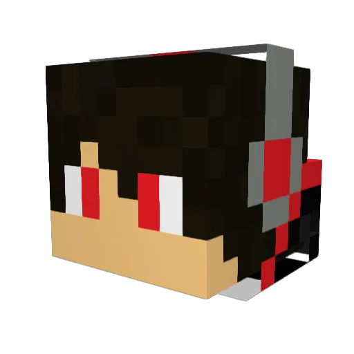 Kupfer Minecraft avatar head, 3D render