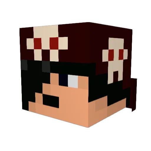 Kupidon_0 Minecraft avatar head, 3D render