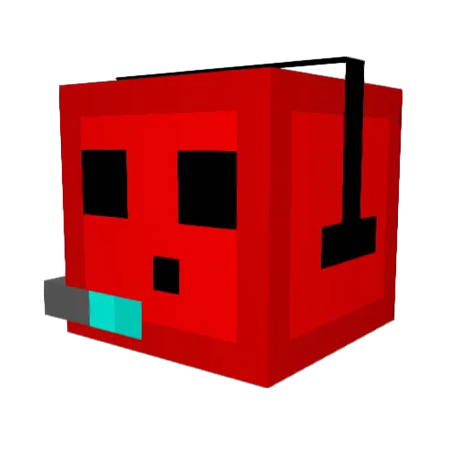 Kupizza Minecraft avatar head, 3D render