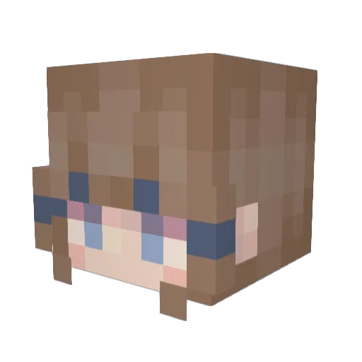 Kupkake33 Minecraft avatar head, 3D render