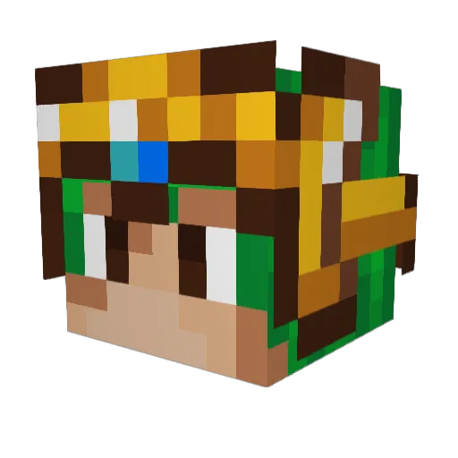 Kupo10 Minecraft avatar head, 3D render