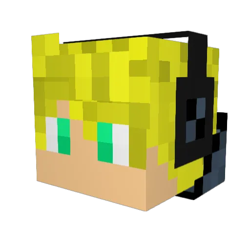 Kupplervati Minecraft avatar head, 3D render