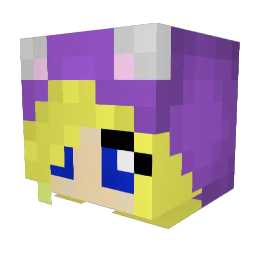 Kuppss Minecraft avatar head, 3D render