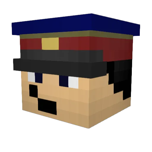 Kupredu16 Minecraft avatar head, 3D render