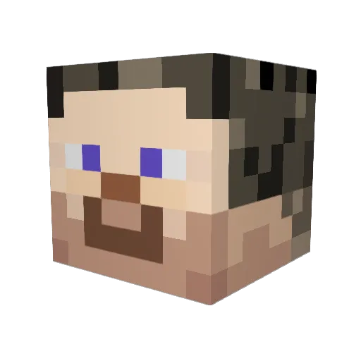 Kuptis Minecraft avatar head, 3D render