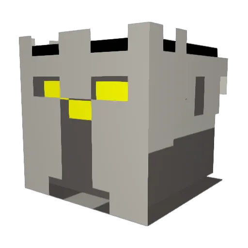Kuqers Minecraft avatar head, 3D render