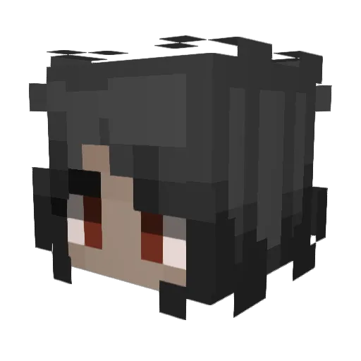 Kur0___ Minecraft avatar head, 3D render