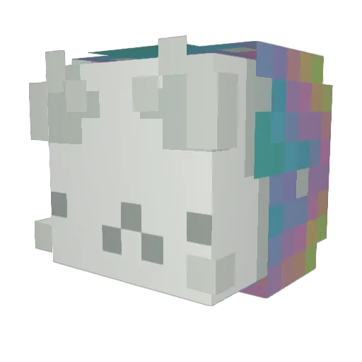 Kur0se_ Minecraft avatar head, 3D render