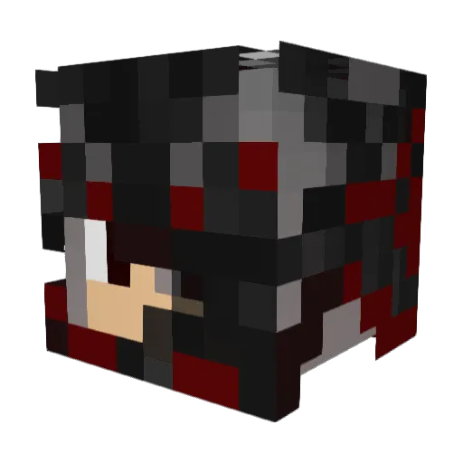 Kur0suke_ Minecraft avatar head, 3D render