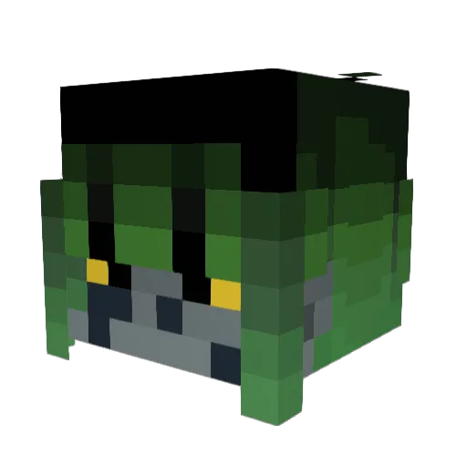 Kur1b0 Minecraft avatar head, 3D render